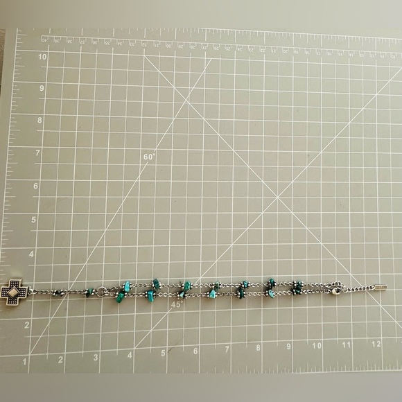 Vintage NAPIER Turquoise Cross Necklace - Picture 9 of 10